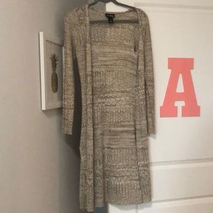 Never been worn long cardigan with slits